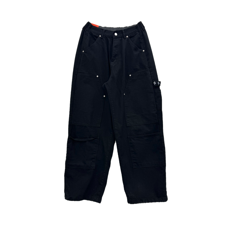 martin embroidered double-knee pants