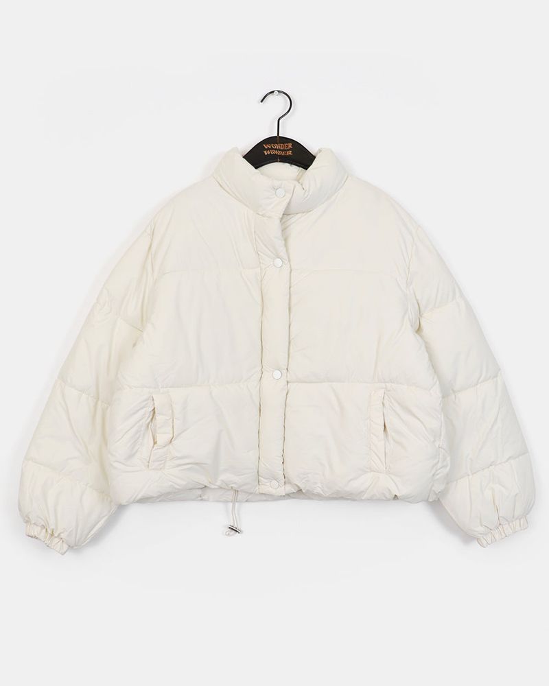 チェッキーベーシックパステルウェロンショートパデッドジャケット