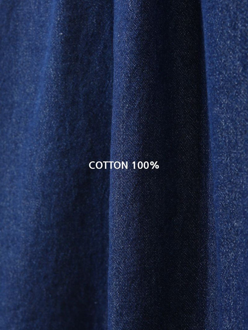 Deep ocean denim set up shirt 2C