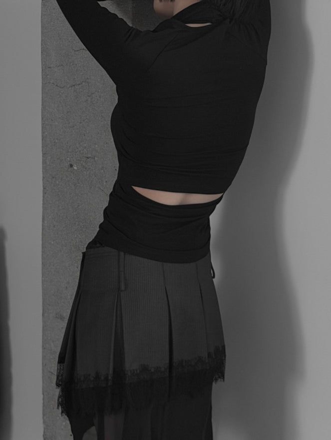 Labelly Pleated Wrap Skirt