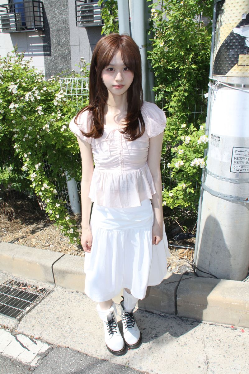 RIBBON PUFF SHIRRING BLOUSE (2COLOR)