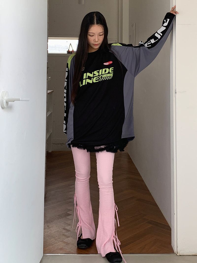 RIBBON BOOTCUT LEGGINGS (4COLOR)