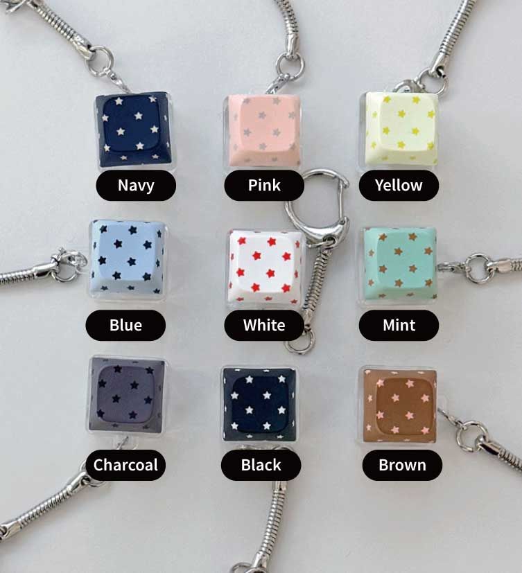 [withsome made] Shining Star Dot LED Keycap Keyring (Single Key)