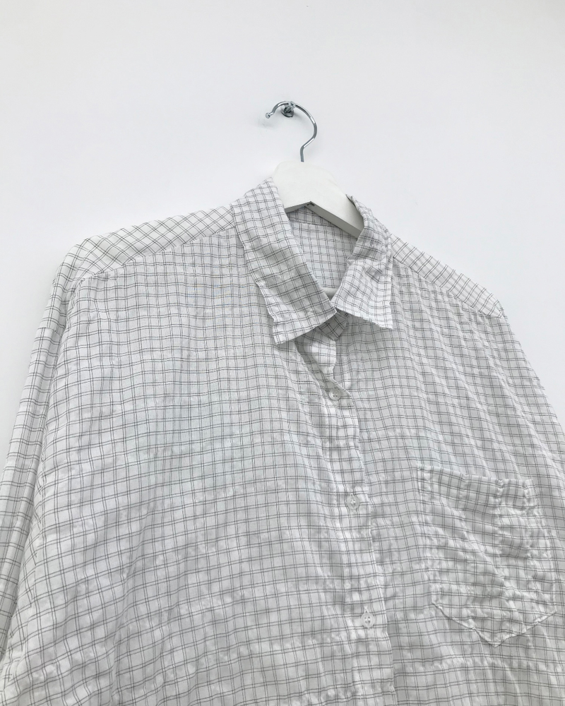 Wave check shirt (4color)