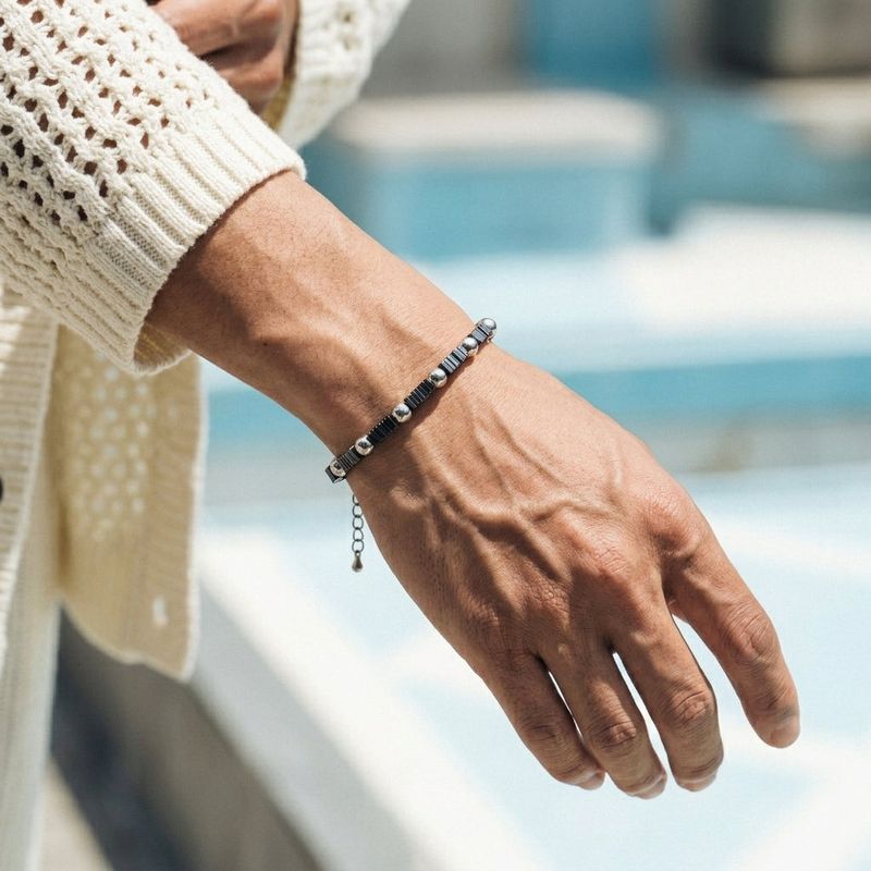 FADE MEET（フェードミート）の「Obsidian Block Bracelet（Accessories）」