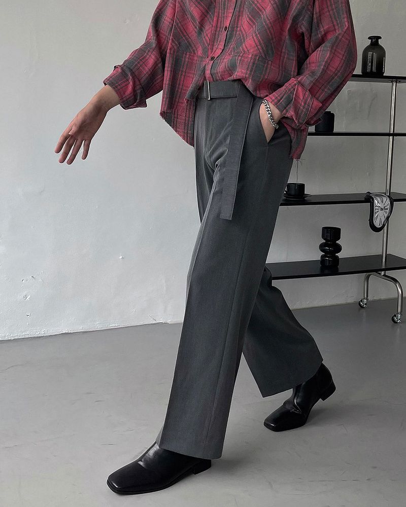 MT Belt Wide Slacks (2 colors)