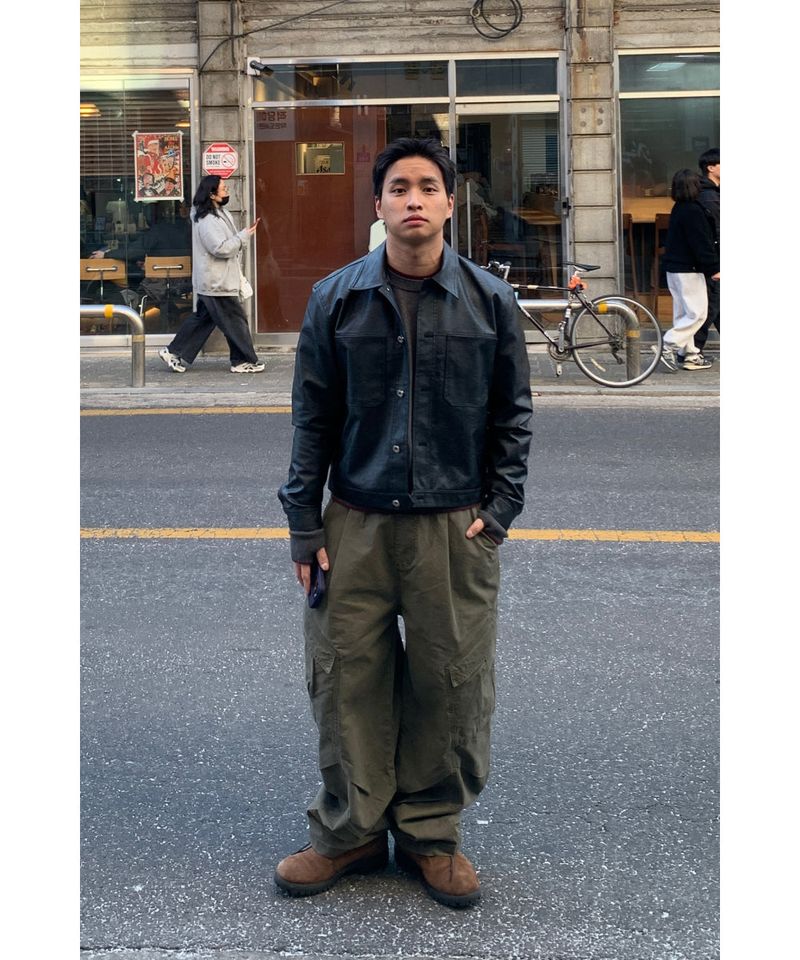 sobaq（ソバック）の「Coupei leather crop jacket（Jackets/Outerwear）」