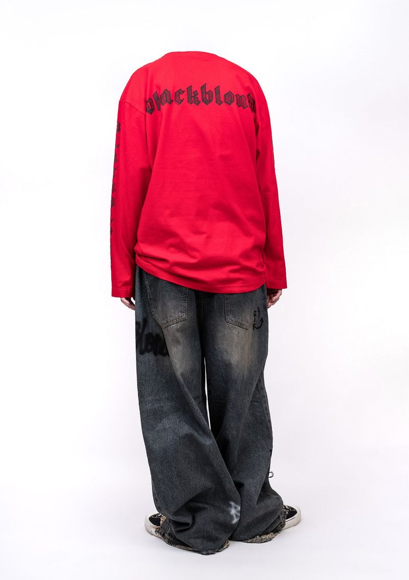 BBD Sketch Logo Long T-Shirt (Red)