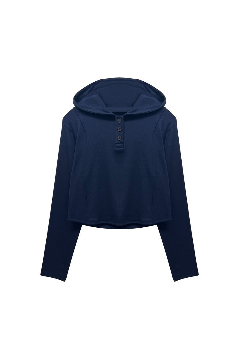 ILLA PPINTUCK HOODIE / NAVY