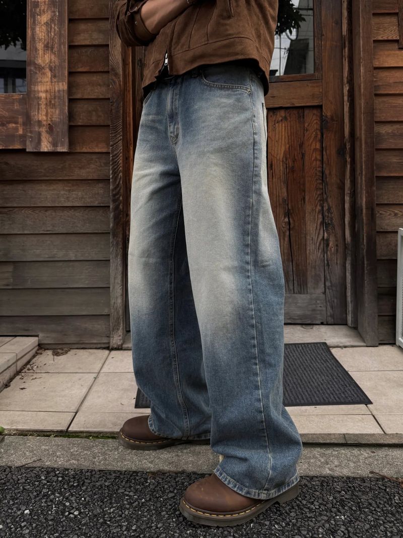 Pure regular denim pants