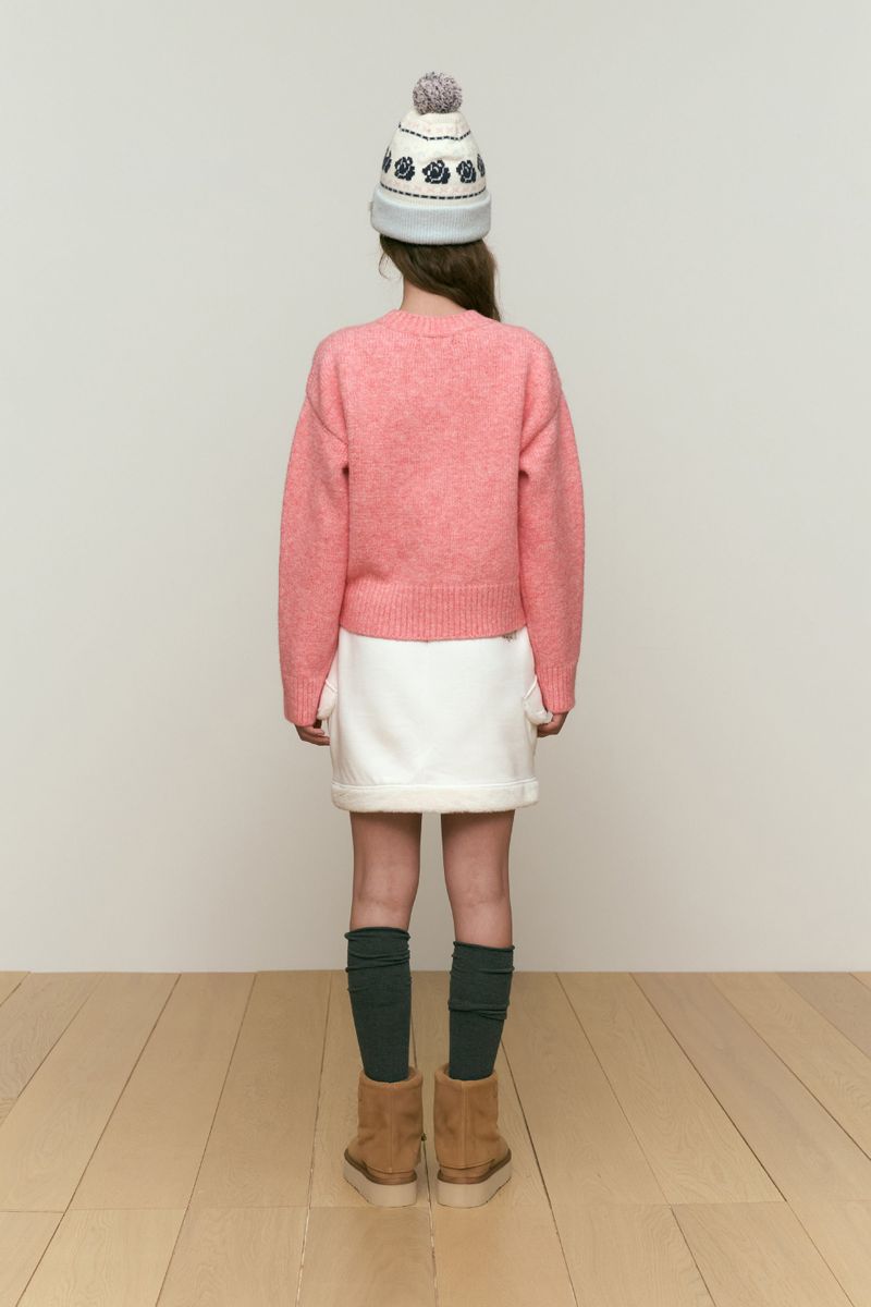 COLLECTION ROUND NECK KNIT [PINK]