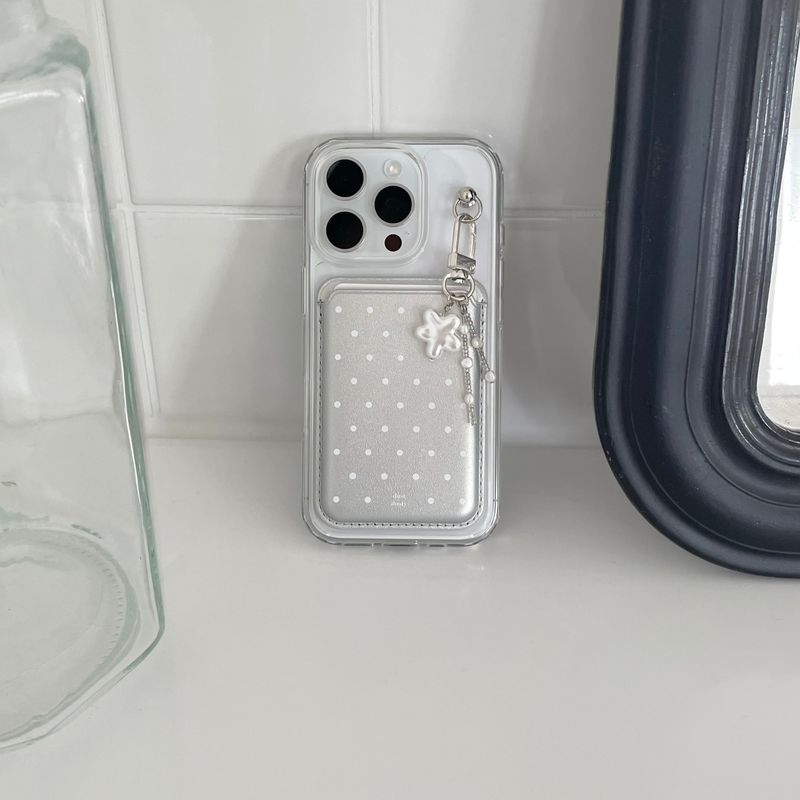 Silver Dot MagSafe card wallet+MagSafe case