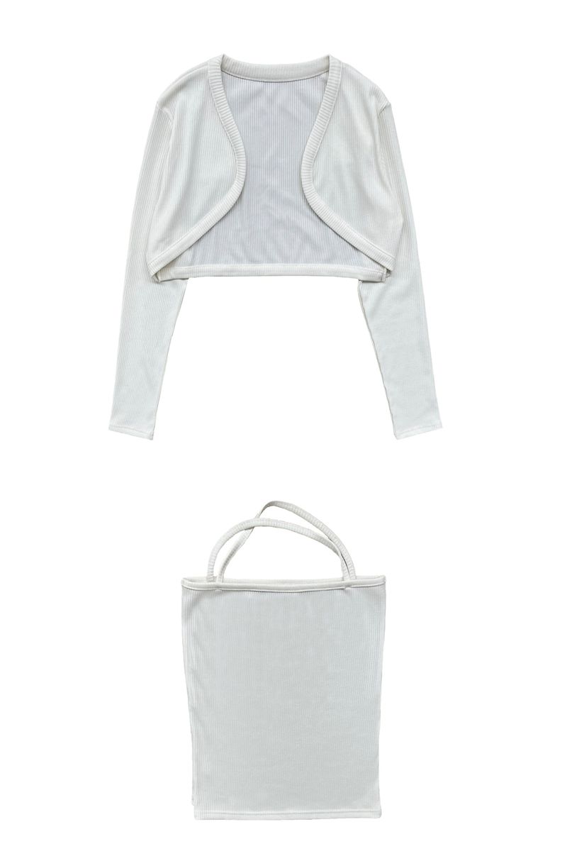 ARIOSO BOLERO SET / WHITE