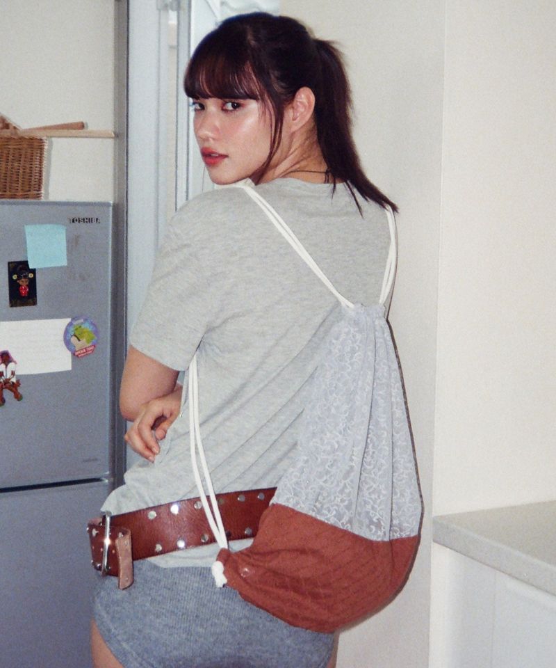 YAHN SISI(ヤーン シシ)の「Lace Drawstring Bag - Sora(Bags)」
