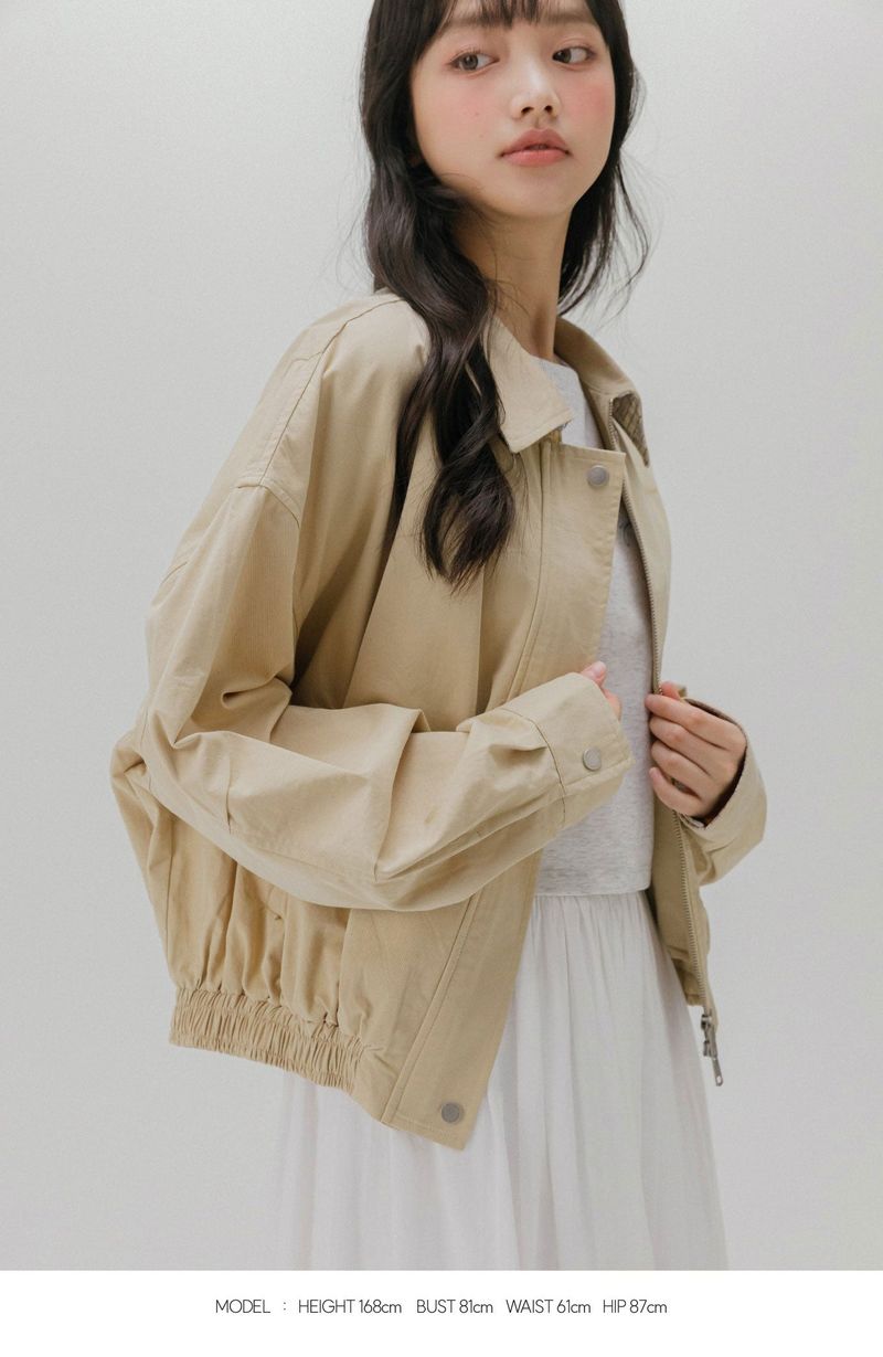 COTTON BLOUSON JACKET (WHITE)