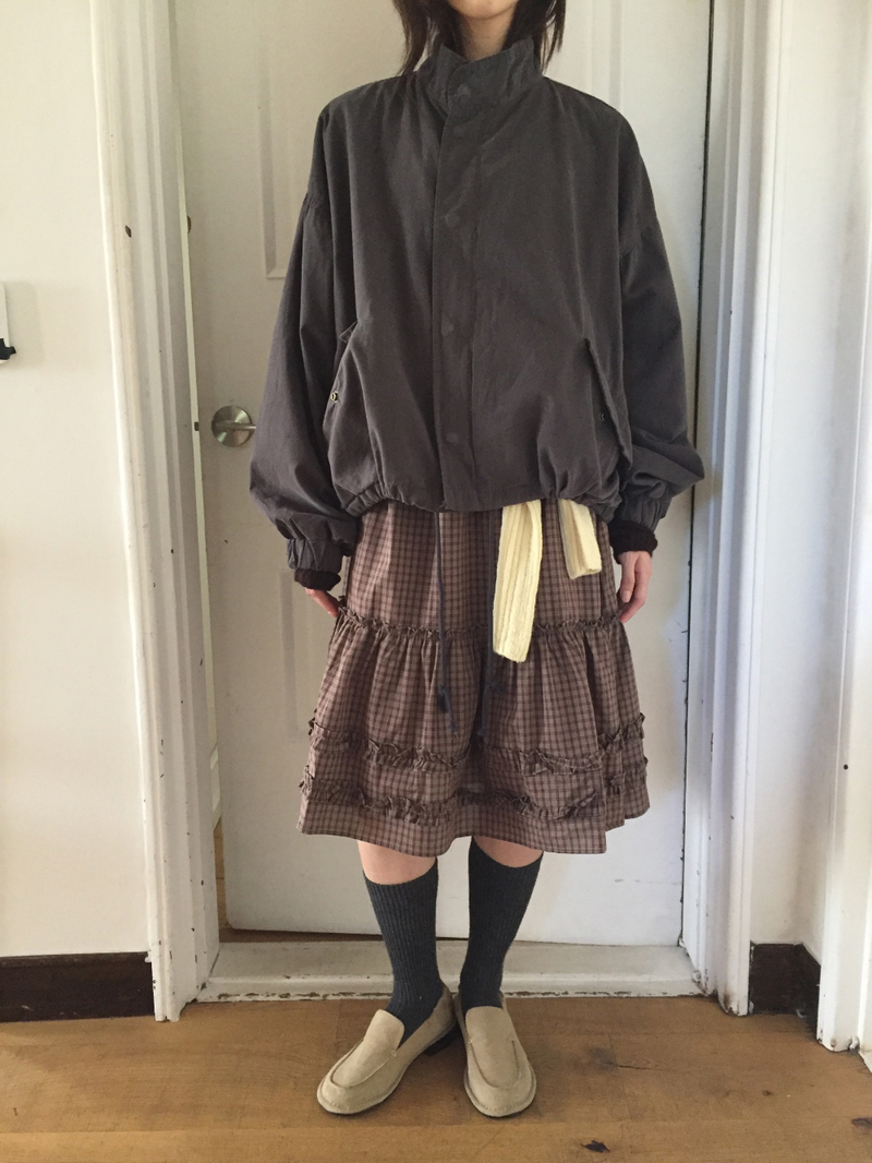 Bell half-neck peach field jacket (4color)