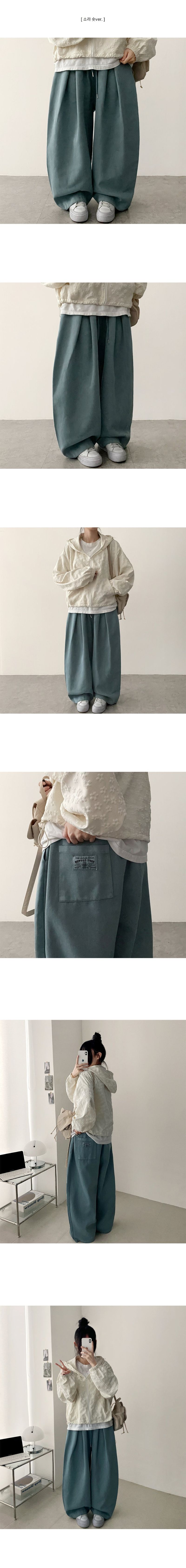 Millet Tantan Back Pocket Patch Pintuck Wide Pants[Long & Short]