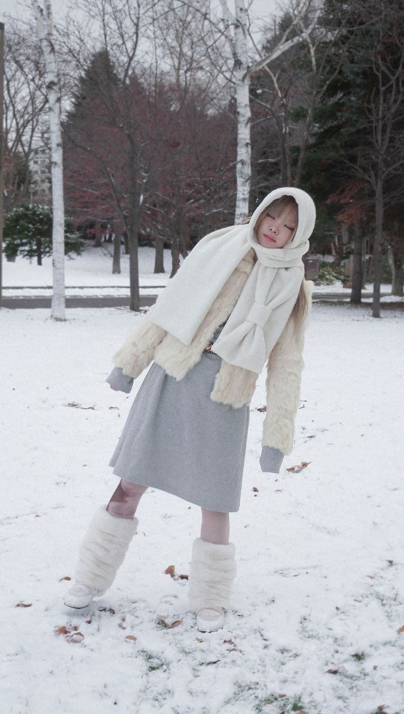 Ribbon Muffler_Fairy ivory