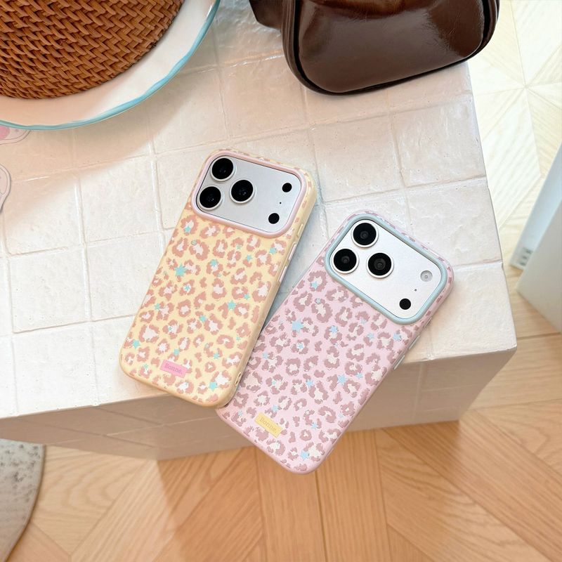 Leopard Star Glossy iPhone Case