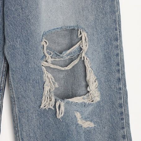 Bohemian Damage Wide Denim Pants