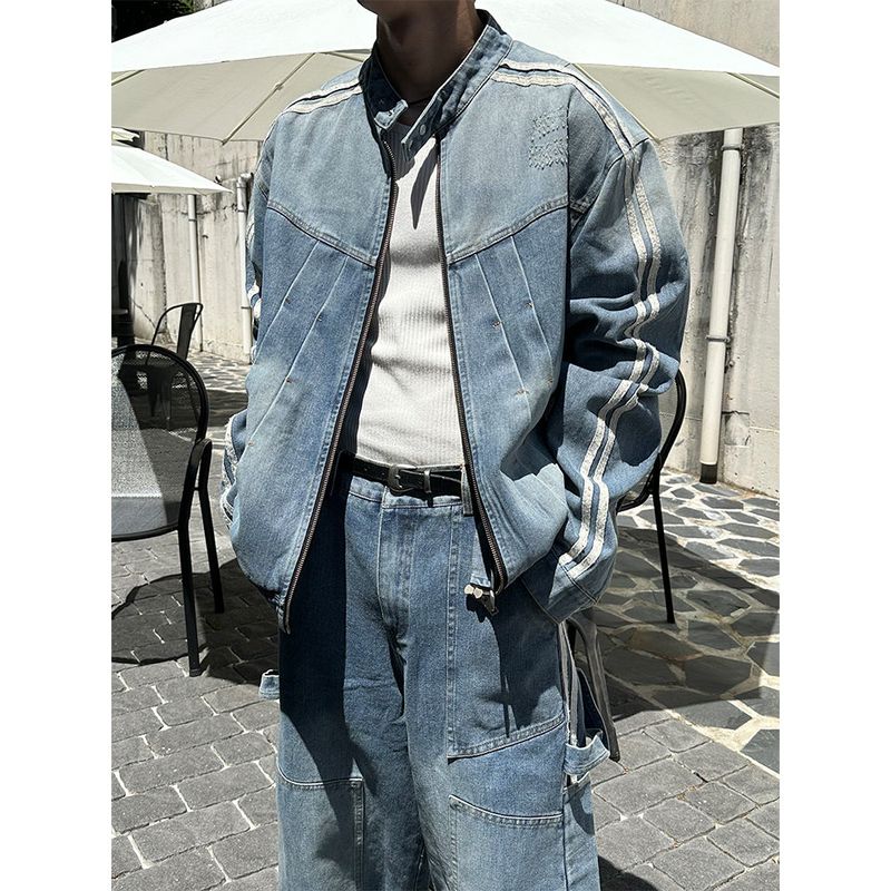 LAURANT（ロラン）の「[F/W] Track line biker denim jacket（Jackets/Outerwear）」