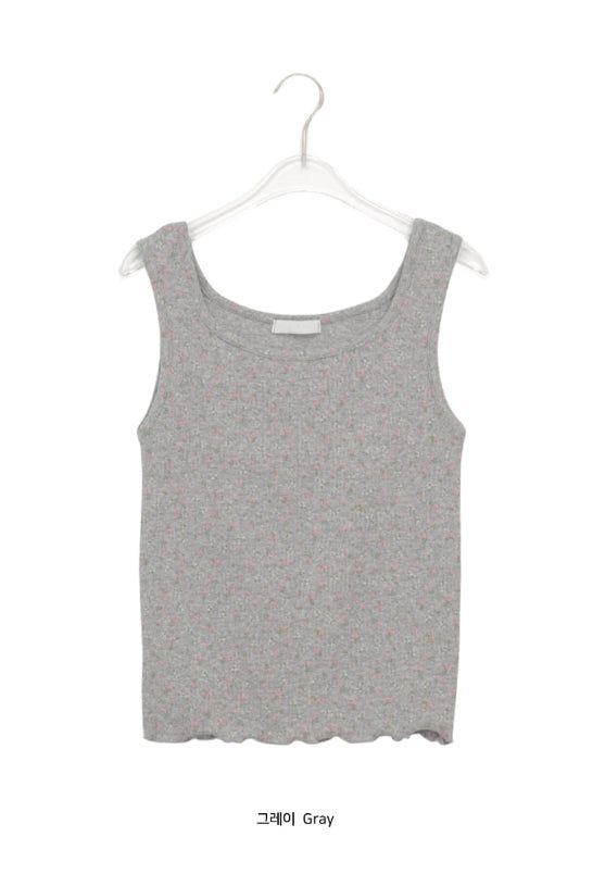 Theron Wave Flower Square Neck Sleeveless