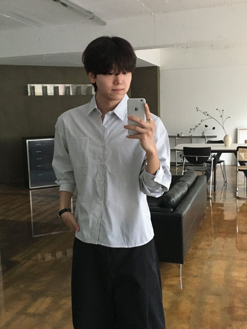 Cropped Stripe Shirt