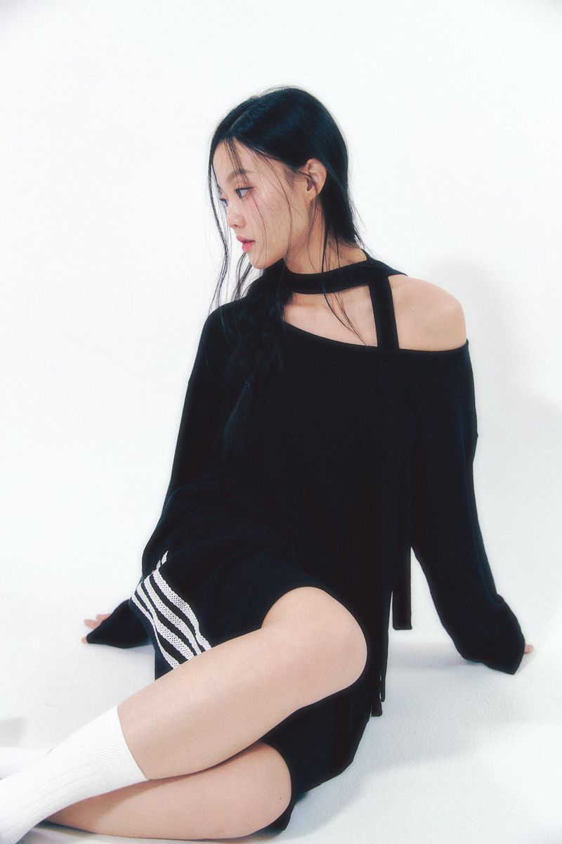 Knit Tie Long Sleeve Set Black