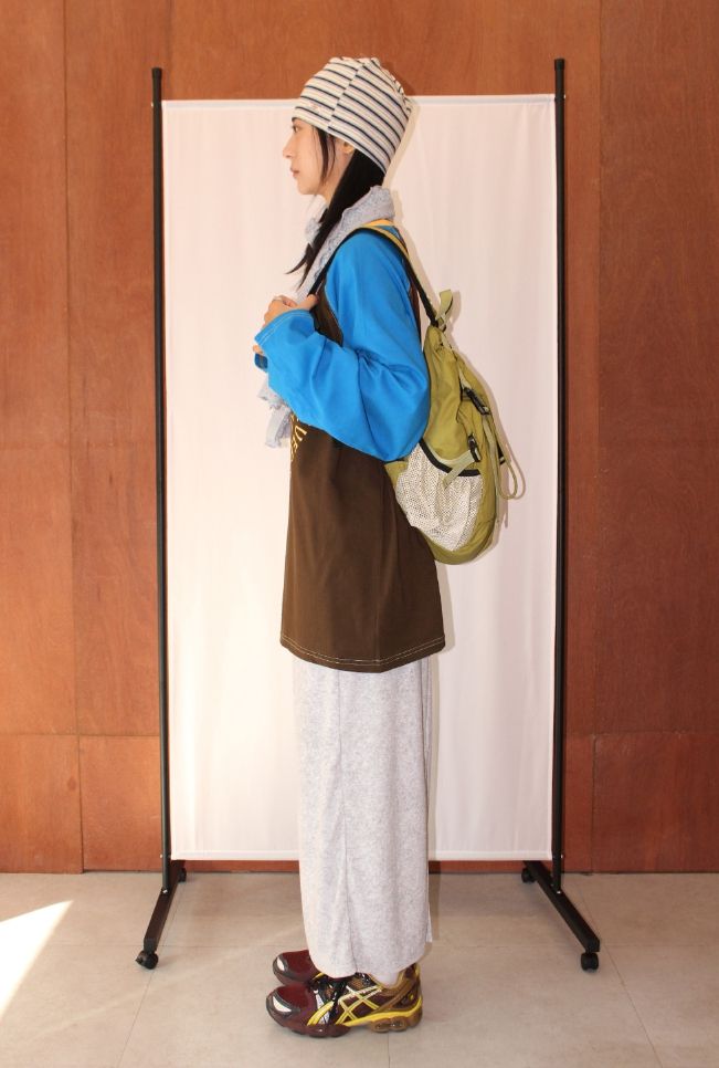 COLOR-BLOCK MESH BACKPACK