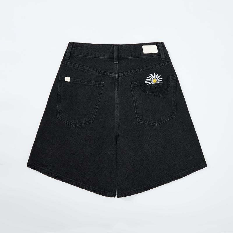 ur.fit(オールフィット)の「 3RD REORDER HIP POCKET EMBROIDERY BLACK DENIM SHORTS LONG VERSION code 25106(Pants)」