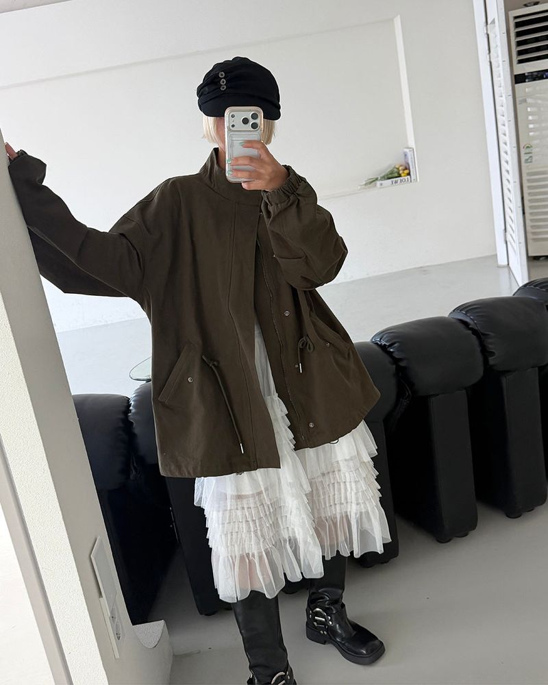 String oversized half field jacket