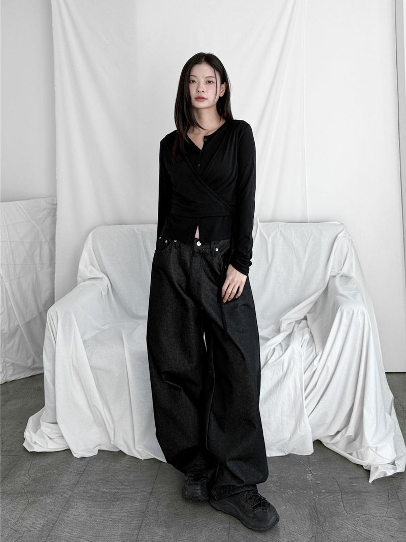  BALLON BLACK DENIM PANTS