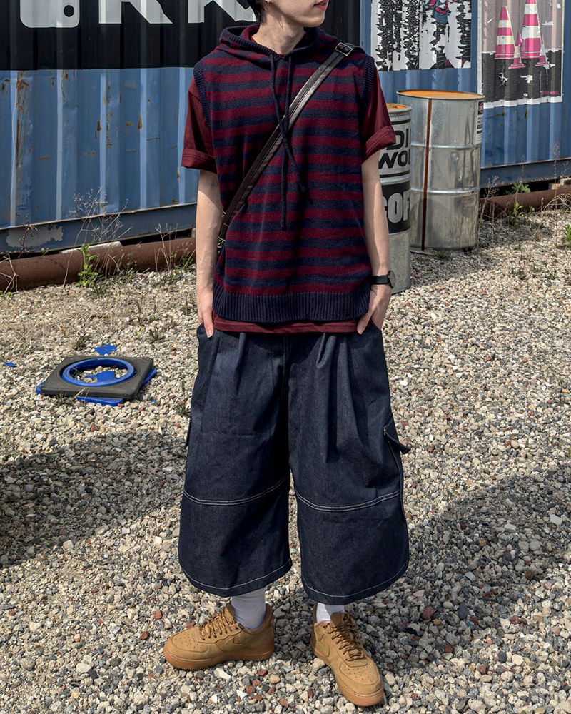 Circular Belt Stitch Cargo Bermuda