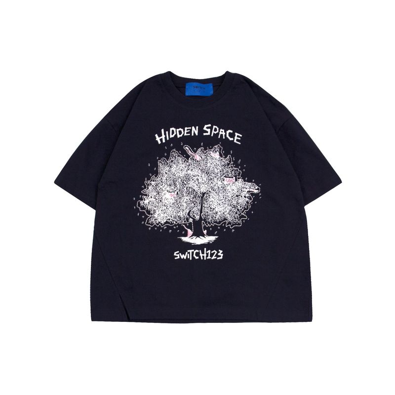 エデンツリーラグランショートスリーブTシャツ (UNISEX)_SYS7TS02BK