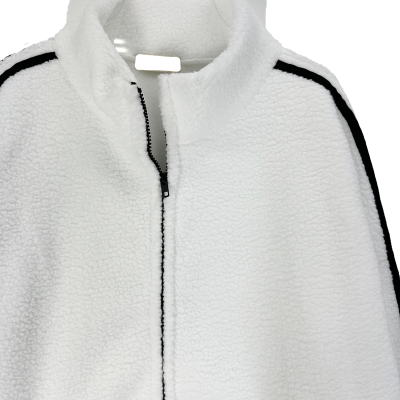 boa fleece track zip-up