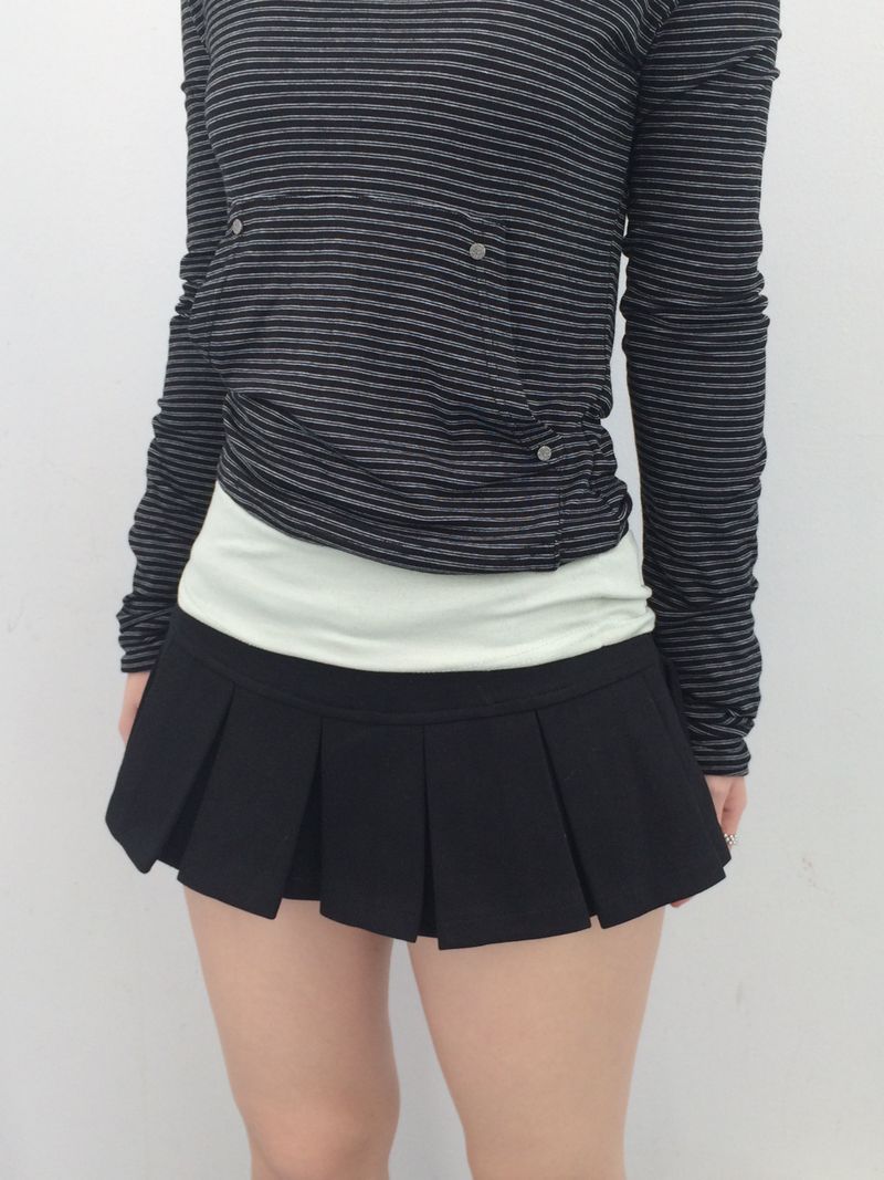Basic Pleated Miniskirt