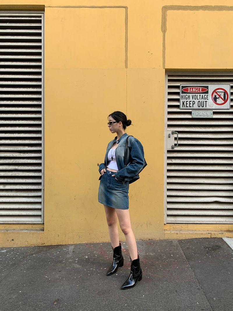 [MADE] Dune Y2K denim mini skirt