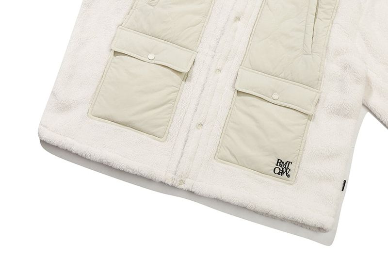 SHOULDER QUILTING JACKET_OATMEAL