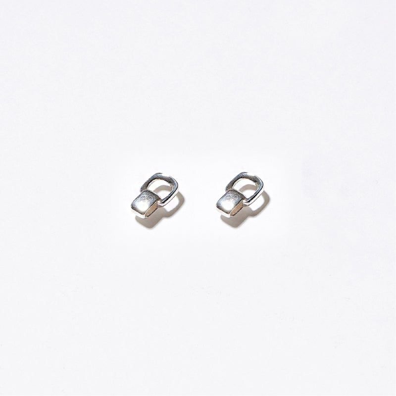 Square Link Mini Stud Earrings