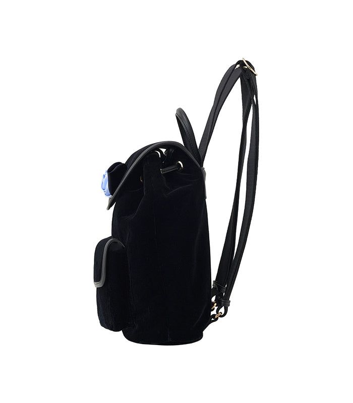 velvet rose corsage backpack_blu
