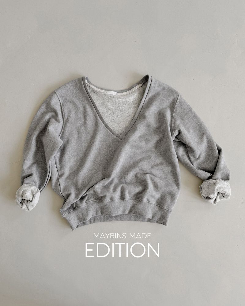 MADE. Alt Deep V-Neck Sweatshirt