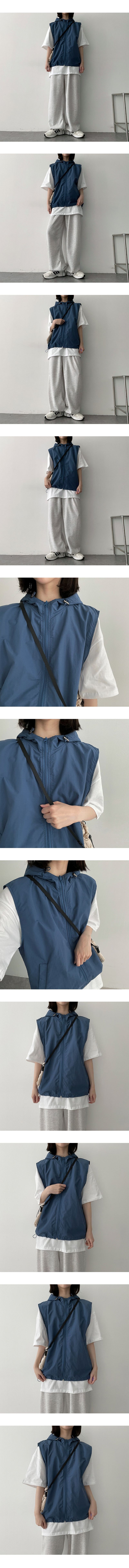 dony string hooded vest