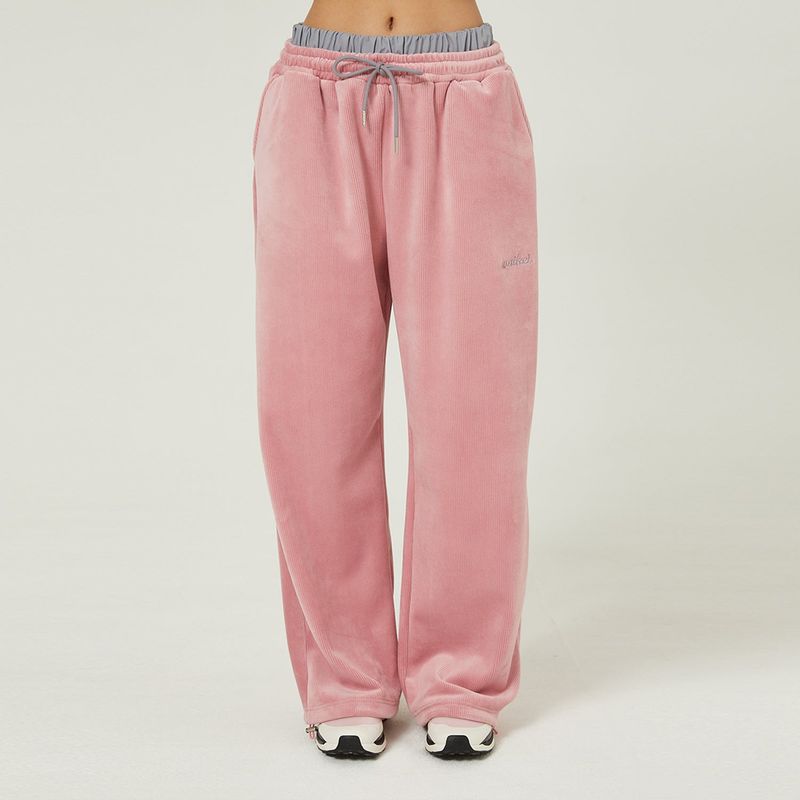 Double corduroy banding pants