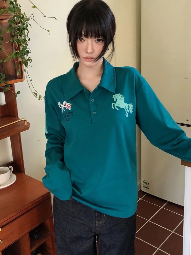 WONDER WONDER（ワンダーワンダー）の「Yeon Big Pony Long-Sleeve T-Shirt（Tops）」