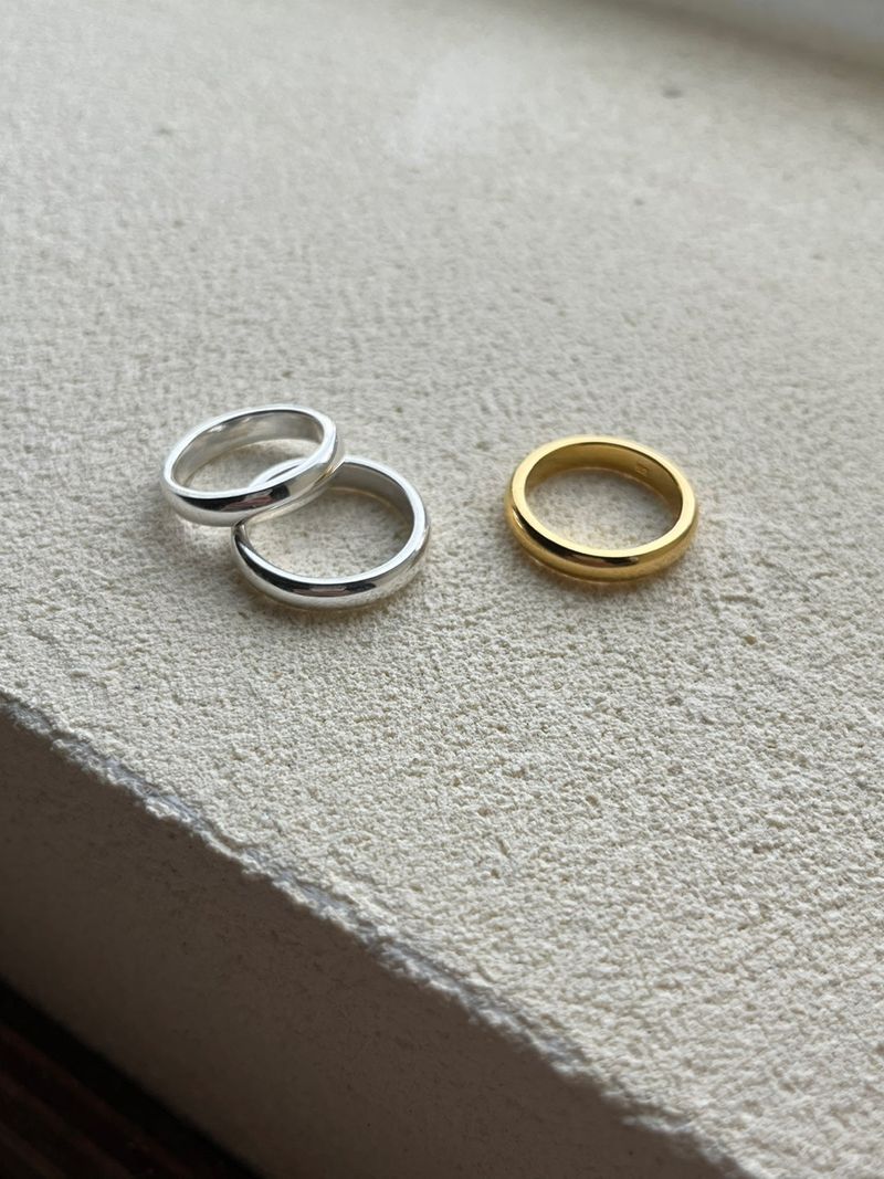 (silver925/18k) 4mm babe ring