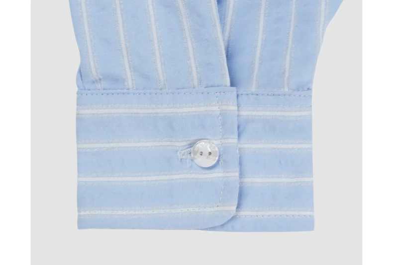 TWO POCKET STRIPE SHIRT (LIGHT BLUE)