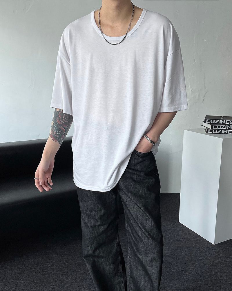 COZINESS（コジネス）の「B747 Oversize fit U-neck Short-sleeved T-shirt (5 colors)（Tops）」