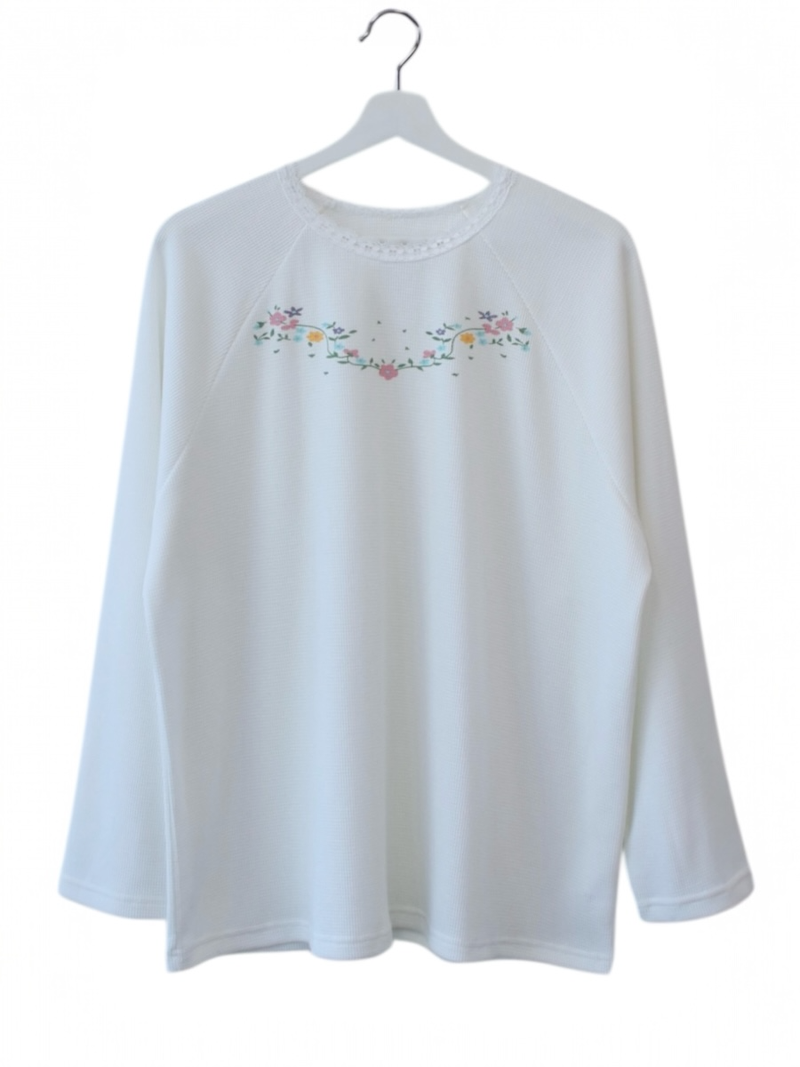 garden waffle lace T