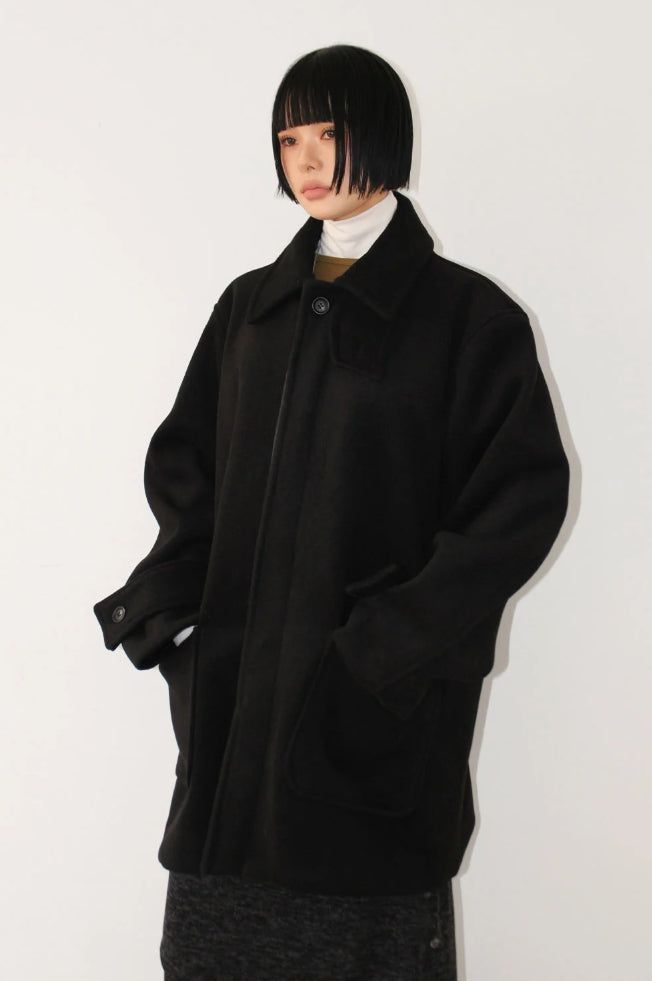 CASHMERE BLEND HALF COAT