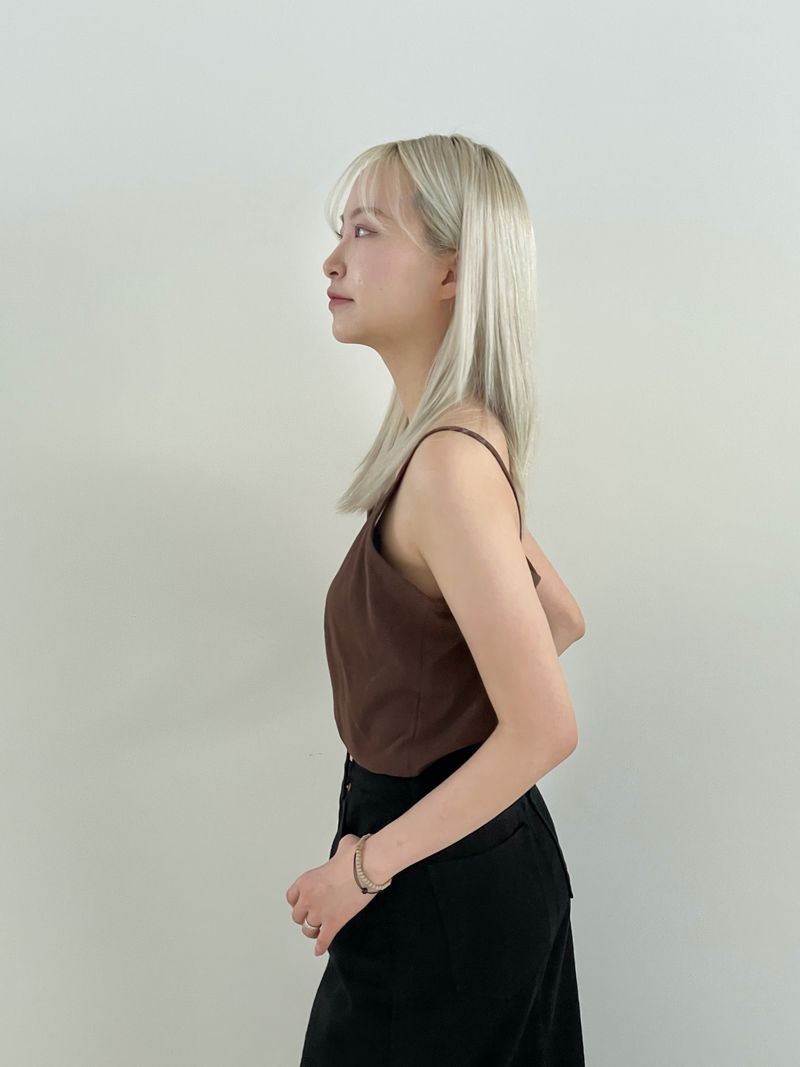 Natural linen sleeveless